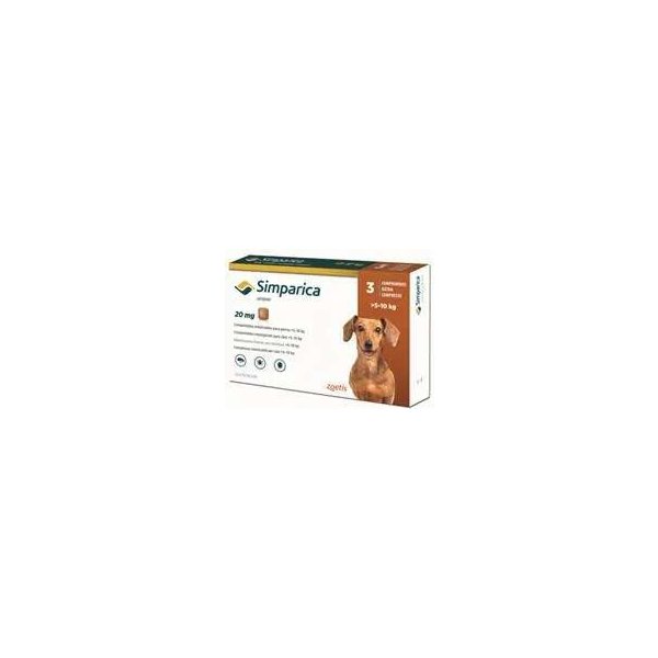 Veterinárny prípravok Simparica 20 mg žuv. tbl. pre psy >5-10 kg 3 x 20 mg