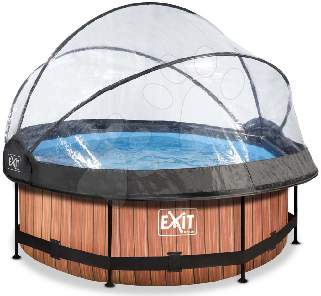 Exit Toys Wood pool Bazén s krytom a filtráciou 244x76 cm