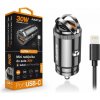 Inteligentná mini nabíjačka do auta ALIGATOR Power Delivery 30W, USB-C + USB-A, USB-C kábel pre iPhone/iPad
