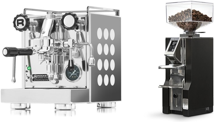 Set Rocket Espresso Appartamento + Eureka Mignon Libra