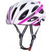 Force BULL bielo-ružová dámska cyklistická prilba - bílo-růžová L-XL - 58-61 cm