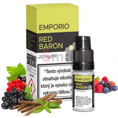 10 ml Red Baron Emporio SALT e-liquid, obsah nikotínu 12 mg
