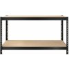 Majster Regál Pracovný stôl BULLRACK RIVET PRO 100x120x60 DTD drevotrieska 2 úrovne antracitová sivá, Šedá