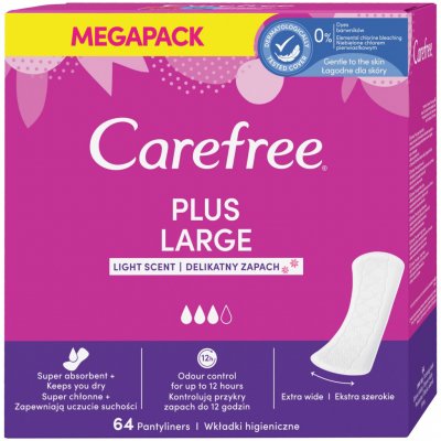 Carefree Plus Large slipové vložky 64 ks