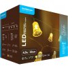 Modee Lighting LED vianočná reťaz 50 LED 4,9m zvončeky, teplá biela