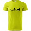 Evolution of man (supersport) - Klasické pánske tričko vyššej gramáže - 4XL ( Limetková )