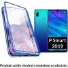 Luxria Double Glass Magnetic - Modre presklené magnetické púzdro pre Huawei pre Huawei: P Smart 2019