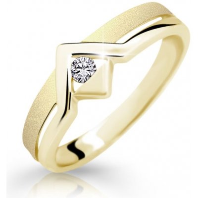 Danfil zlatý prsteň DF1837 zo žltého zlata s briliantom