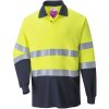 PORTWEST Polokošile FR74 Flame Resistant Anti-Static Two Tone, dlouhý rukáv POR-FR74YNRL L Žlutá/navy