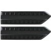Masívne dekoratívne lišty bočných dverí 2 ks čierne s podlepením