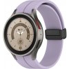 eses Silikónový remienok s magnetickou sponou pre Samsung Galaxy Watch 4, 5, 6, 7 - Fialový