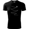 Cyklo zjazd z kopca - Pánske tričko Fantasy športové - 3XL ( Čierna )
