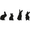 Eulenschnitt Samolepky na stenu Bunnies Black 24 ks