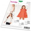 Strih Burda 9362 - Detská blúzka, naberané šaty