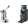 La Pavoni Stradivari Professional Lusso + Rancilio Rocky Doserless, black