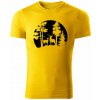T-ričko Forest pánske tričko Farba trička: Žltá, Farba potlače: Čierna, Veľkosť: M