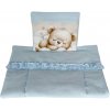 Komplet do postieľky Mušelin 75x100 cm Medvedík Modrý