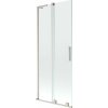 Mexen Velar L, 2-krídlová posuvná vaňová zástena 85 x 150 cm, 8mm číre sklo, brúsená oceľ, 896-085-003-01-97