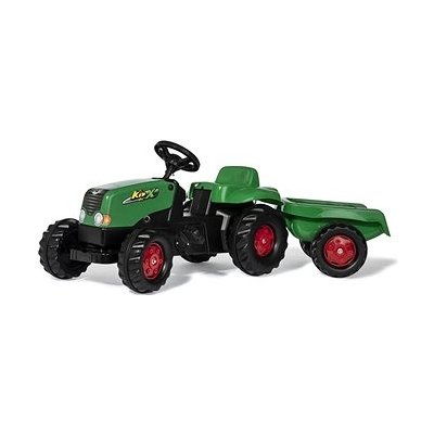 Rolly Toys Šliapací traktor šliapací traktor Rolly Kid s vlečkou zeleno-červený