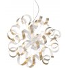 Kreatívny luster VORTEX SP6 s ozdobnými kovovými prvkami v zlatej farbe | Ideal Lux