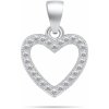Brilio Silver Oslnivý prívesok srdce so zirkónmi PT09W