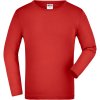 James & Nicholson Tričko JN 913K, dlouhý rukáv, dětské COT02913K00405-red 2XL Červená