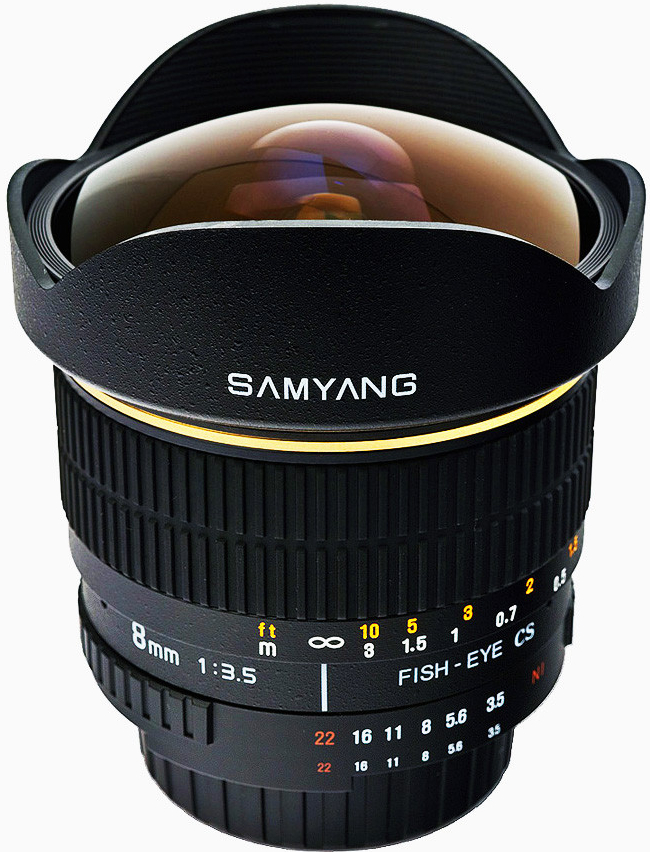 Samyang 8mm f/3.5 Aspherical IF MC Fisheye CS II, Canon EF-S