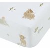 Biela napínacia bavlnená detská plachta na dvojlôžko 135x190 cm Mini Moo Cow – Bianca