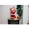 Dekorácia MagicHome Vianoce Santa s darčekmi a medvedíkom červený 30 cm