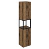 SAPHO - SKARA skrinka 35x171x32cm, 2x dvierka, ľavá/pravá, čierna mat/dub Collingwood CG010-1919