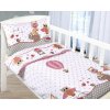 Bellatex obliečky Sovička ružové 100x135 cm 45x60 cm