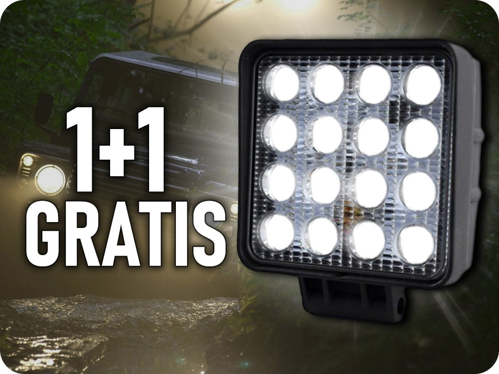 TruckLED LED Epistar pracovné svetlo 48W, 3071lm, 12/24V, IP67, 1+1 ZADARMO! [L0081S]