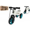 Teddies Odrážadlo FUNNY WHEELS Rider SuperSport biele/tyrkys 2v1+popruh,výš.sedla28/30cm nos.25kg 18m+v krab