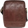 SEGALI Pánska kožená taška cez rameno SG-21110 hnedá
