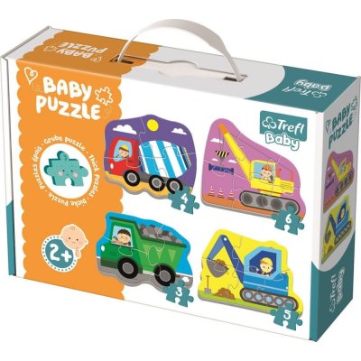Trefl Baby puzzle Vozidlá na stavbe 4v1 (3,4,5,6 dielikov)