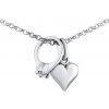 Silvego Strieborný náhrdelník s príveskom srdca a prsteňa ZTJ6512VSW