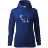 EKG bouldering mikina dámská Cape s kapucí Kráľovská modrá