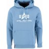 Alpha Industries Basic Hoody pánska mikina airforce blue Farba: modrá, Veľkosť: XXL