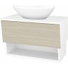 Dreja Umývadlová skrinka INVENCE SZZO 80 (umývadlo Triumph) - L01 Biela vysoký lesk / D04 Dub
