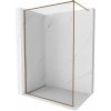 Mexen Kioto-F sprchová stena Walk-in s rámom 70 x 202 cm, transparentná 8 mm, ružové zlato - 800-070-104-60-00