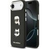 Karl Lagerfeld - FW Grained Karl & Choupette Heads Pins & Logo (KLHCP17MPSFDHPOK) - iPhone 17 Air - Black