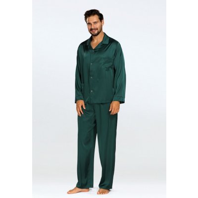 DKaren Lukas pánské pyžamo dlouhé propínací zelené