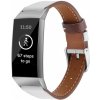 BStrap Leather Italy Large remienok na Fitbit Charge 3 / 4, white SFI006C07