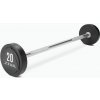 ZIVA Pevná obojručná činka Solid Steel Urethane rovná 25kg