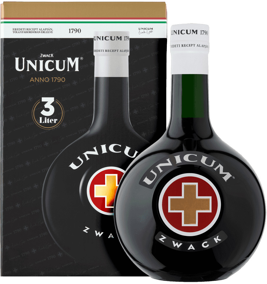 Zwack Unicum 40% 3 l (čistá fľaša)