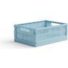 Made Crate Skladacia prepravka midi Made Crate - crystal blue