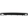 KITT Rear Bumper Valance Diffuser and Exhaust Tips suitable for Audi A6 4G Facelift (2015-2018) RS6 Design Black only S-Line Bumper
