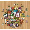 Drevené kreatívne puzzle Psy
