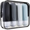 Take it shop Silikónové cestovné fľaštičky 90 ml 4 ks, sivé 0702367038404