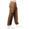 Nebbia Washed-off volné baggy tepláky s kapsami GYM BRO 373 hnědé - XL